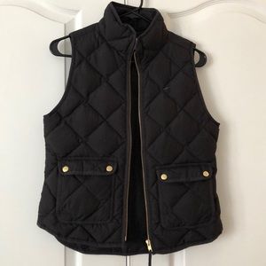 PRICE DROP! JCrew quilted down vest. Black Size PS